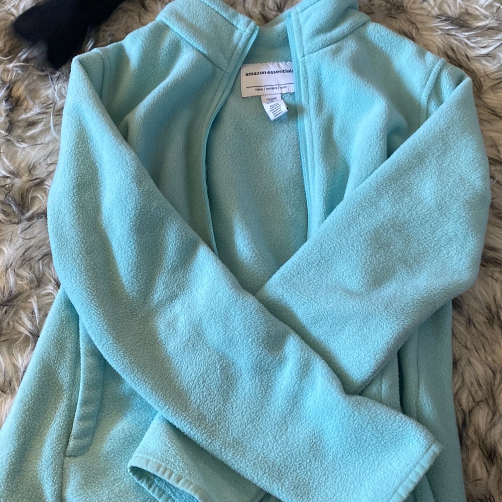 Blue zip up jacket